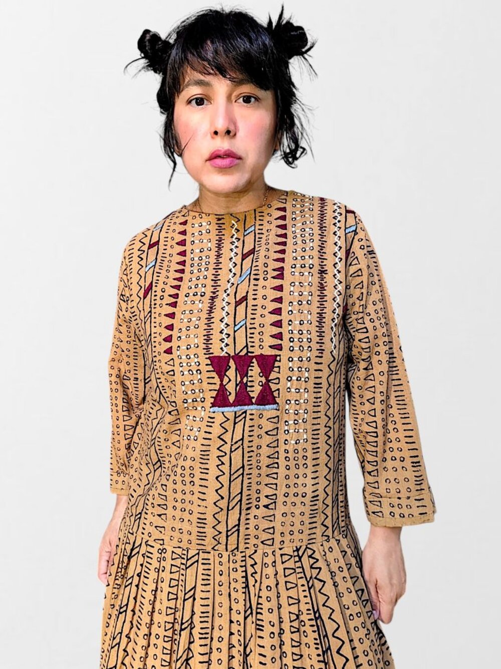 Market Place Dignity Not Charity 100% cotton southwestern boho fairy dress W's M